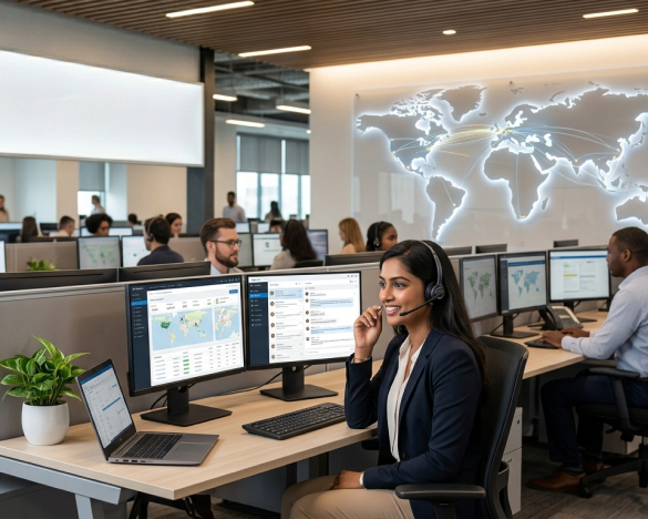 Etech contact center operations floor