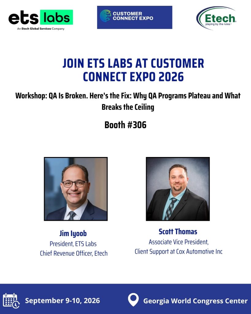 Customer Connect Expo 2026 | Meet ETS Labs at Booth #306