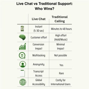 Live Chat vs Traditional Support