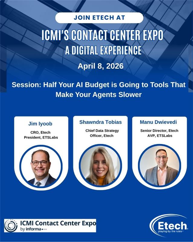 ICMI Contact Center Expo 2026 | Etech AI Investment Session